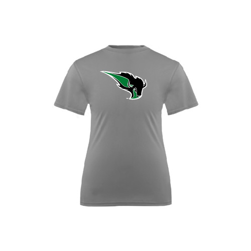  Youth Performance Grey Concrete Tee - Power Bison