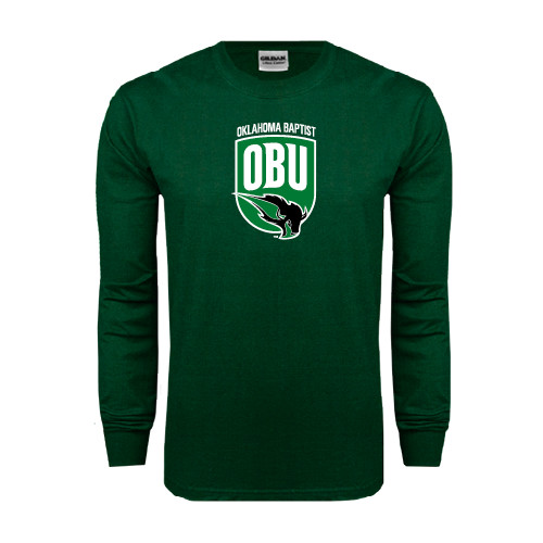  Dark Green Long Sleeve T Shirt - Shield Logo