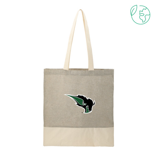  Split Recycled Grey Cotton Twill Convention Tote - Power Bison