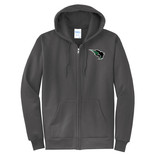 Main Image for  Extended Charcoal Fleece Full Zip Hoodie