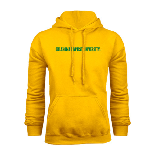  Gold Fleece Hoodie - Oklahoma Baptist University Flat
