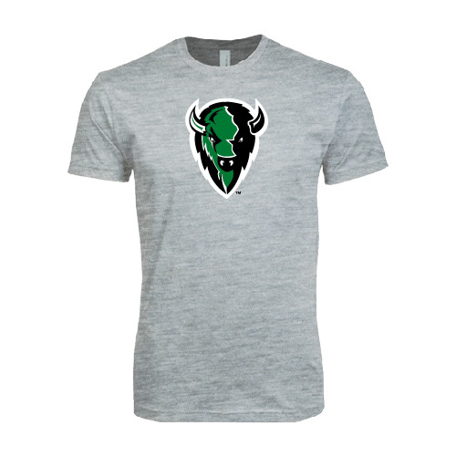  Next Level Heather Grey SoftStyle T Shirt - Charging Bison