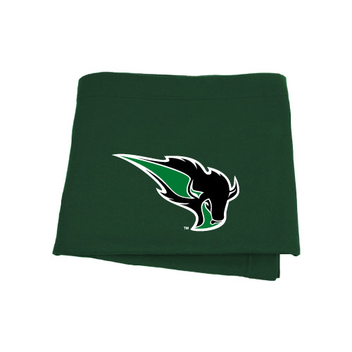  Dark Green Sweatshirt Blanket - Power Bison