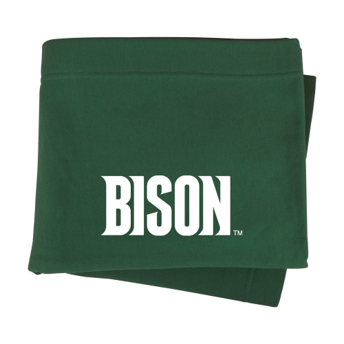  Dark Green Sweatshirt Blanket - Bison