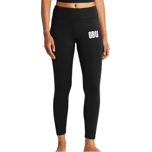  Womens Black Performance Legging - OBU Wordmark