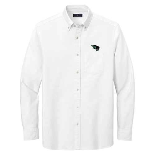  Brooks Brothers Mens White Casual Oxford Cloth Shirt - Power Bison