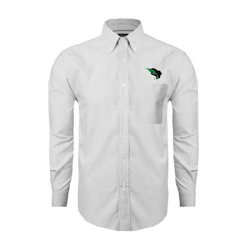  White Oxford Long Sleeve Shirt - Power Bison