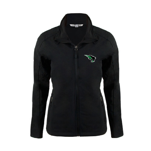  Womens Black Softshell Jacket - Power Bison