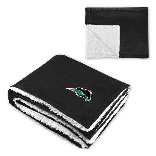  Super Soft Luxurious Black Sherpa Throw Blanket - Power Bison