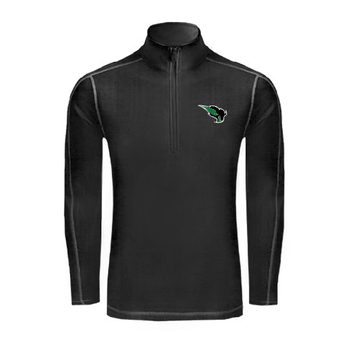  Sport Tek Black Sport Wick Stretch 1/2 Zip Pullover - Power Bison