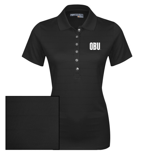  Callaway Womens Black Opti Vent Polo - OBU Wordmark