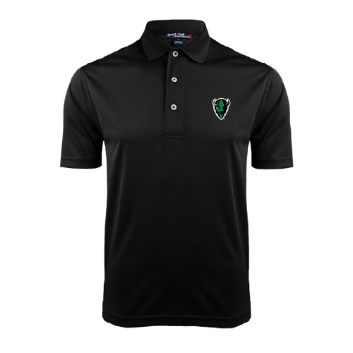  Black Dry Mesh Polo - Charging Bison