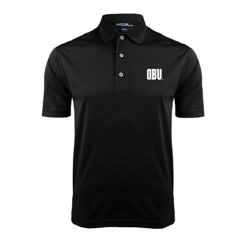  Black Dry Mesh Polo - OBU Wordmark