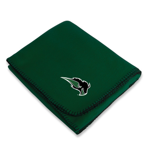  Dark Green Arctic Fleece Blanket - Power Bison