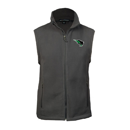  Charcoal Fleece Full Zip Vest - Power Bison