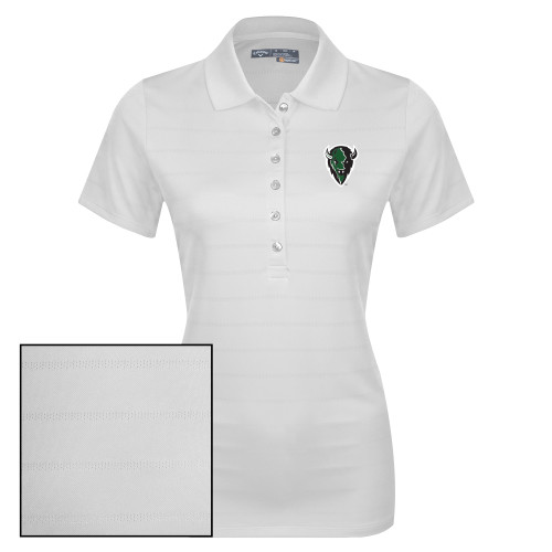  Callaway Womens White Opti Vent Polo - Charging Bison