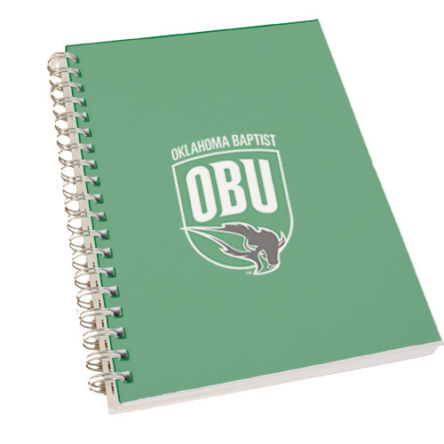  Clear 7 x 10 Spiral Journal Notebook - Shield Logo