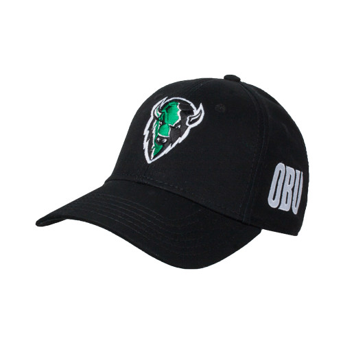  Black Structured Adjustable Pro Style Hat - Charging Bison