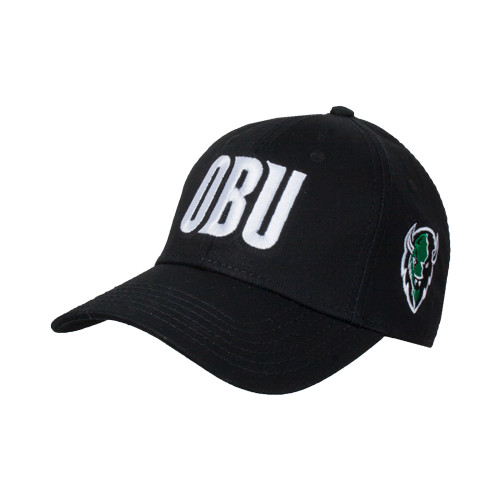  Black Structured Adjustable Pro Style Hat - OBU Wordmark