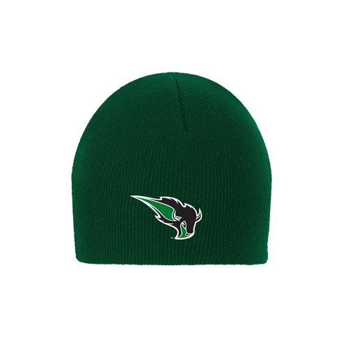  Dark Green Knit Beanie - Power Bison