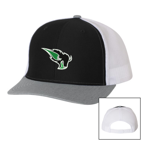  Richardson Black/White/Heather Trucker Hat - Power Bison