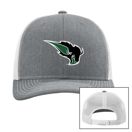  Richardson Heather Grey/Light Grey Trucker Hat - Power Bison