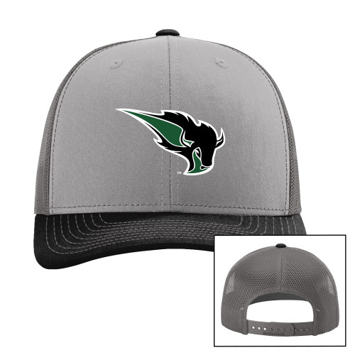  Richardson Grey/Charcoal/Black Trucker Hat - Power Bison