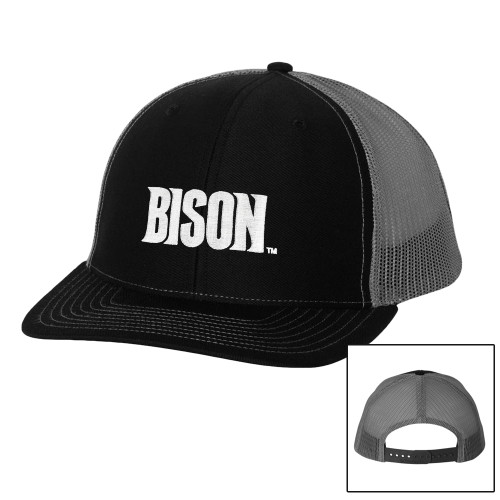  Richardson Black/Charcoal Trucker Hat - Bison