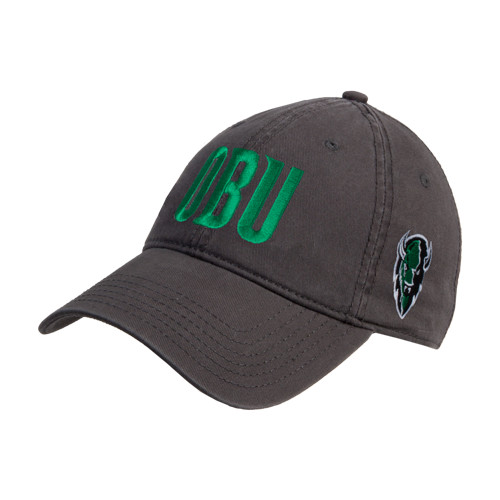  Charcoal Unstructured Adjustable Low Profile Hat - OBU Wordmark
