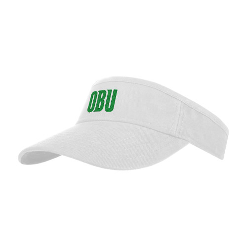  White Visor - OBU Wordmark