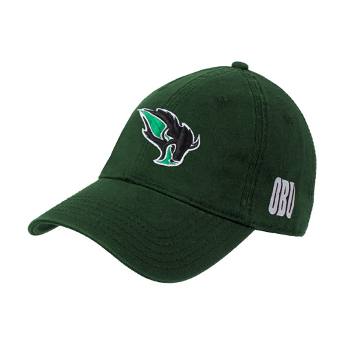  Dark Green Unstructured Adjustable Low Profile Hat - Power Bison