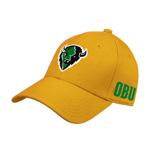  Gold Structured Adjustable Pro Style Hat - Charging Bison