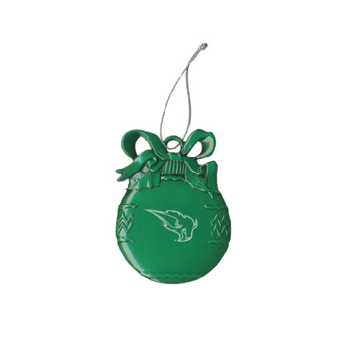  Green Bulb Ornament - Power Bison Engraved