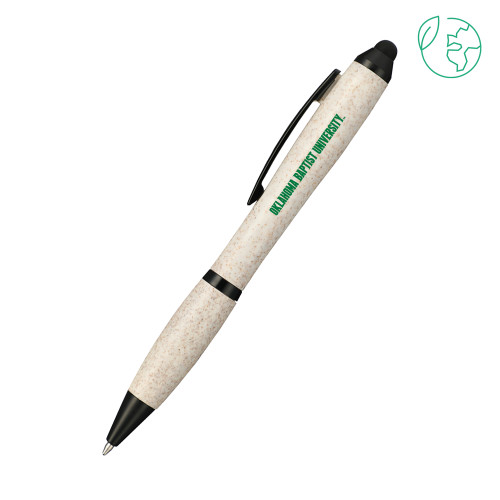 Nash Wheat Straw Ballpoint Beige Stylus Pen - Oklahoma Baptist University Flat