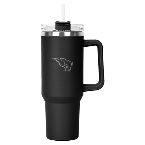  Hippo Black Mug & Straw Lid with Twist Closure 40 oz - Power Bison Engraved