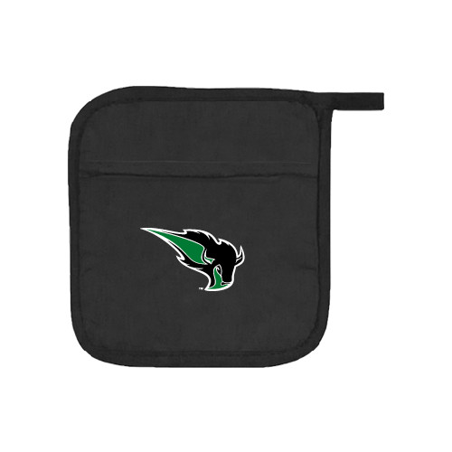  Quilted Canvas Black Pot Holder - Power Bison