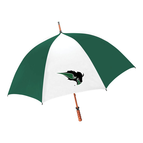 64 Inch Forest Green/White Umbrella - Power Bison