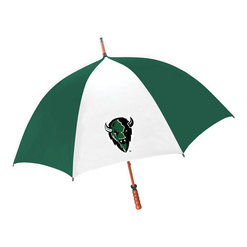  64 Inch Forest Green/White Umbrella - Charging Bison