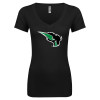 Thumbnail image for  Next Level Womens Black Ideal V Tee