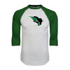 Thumbnail image for  White/Dark Green Raglan Baseball T Shirt