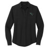 Thumbnail image for  Mercer + Mettle Womens Black Crepe Long Sleeve Camp Blouse