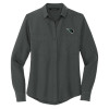 Thumbnail image for  Mercer + Mettle Womens Grey Crepe Long Sleeve Camp Blouse