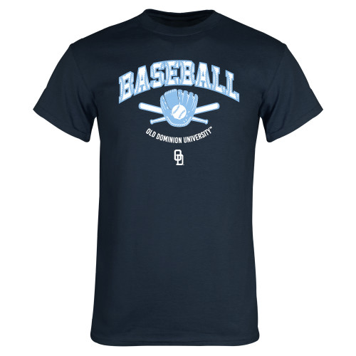 Navy T Shirt - ODU Baseball with Glove Design