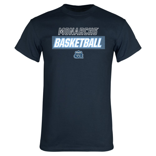 Navy T Shirt - ODU Basketball Netting Pattern Design
