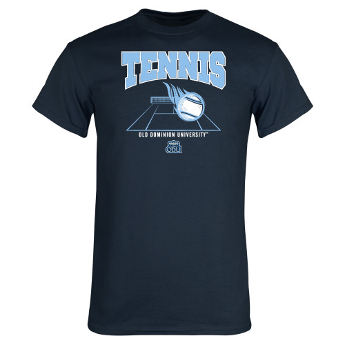  Navy T Shirt - ODU Tennis Design