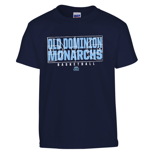  Youth Navy T Shirt - ODU Basketball Court Design