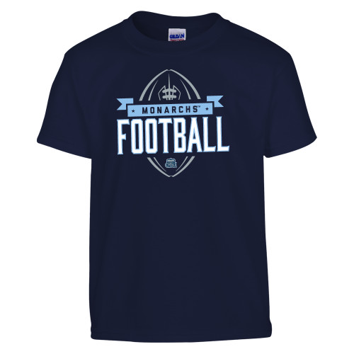  Youth Navy T Shirt - ODU Monarchs Football Design
