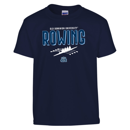  Youth Navy T Shirt - ODU Rowing Design