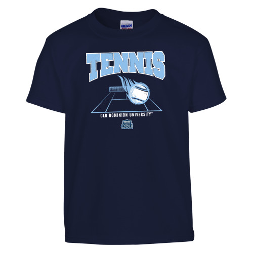  Youth Navy T Shirt - ODU Tennis Design