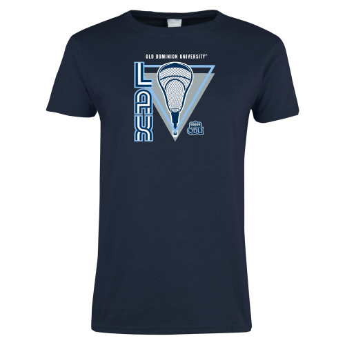  Womens Navy Short Sleeve Tee - ODU Lacrosse Design